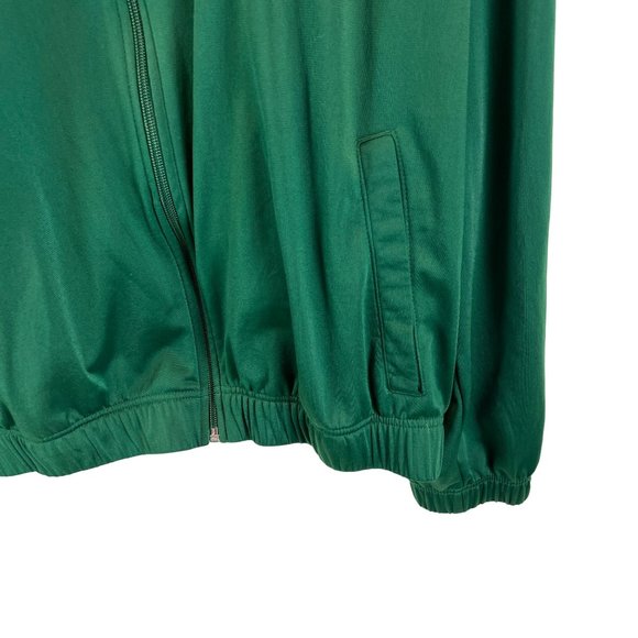 Nike Track Jacket Swoosh Logo Sportswear Full Zip Mock Neck Green Long Sleeve L - Picture 3 of 10
